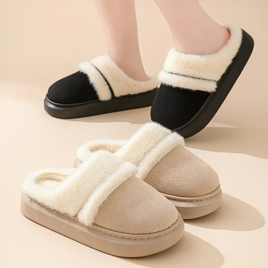 Fashion warm cotton slippers for women.
