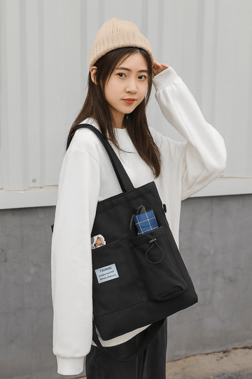Student Bag with Pockets for Women