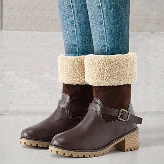 Winter buckle boots