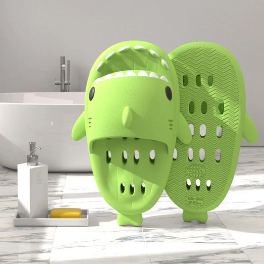 Shark Slippers With Drainage Holes, Quick Drying, Men's and Women's.